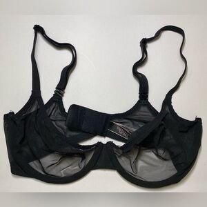 Victoria Secret Black Unlined Demi Bra - 32DD